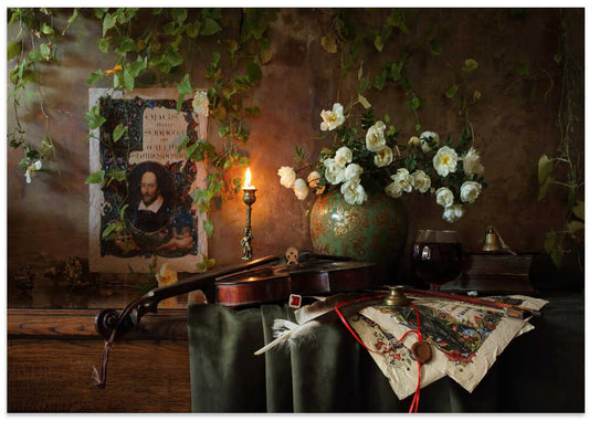 Dark Academia Still Life