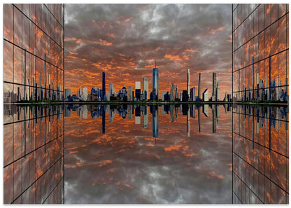 Urban Sunset Reflection