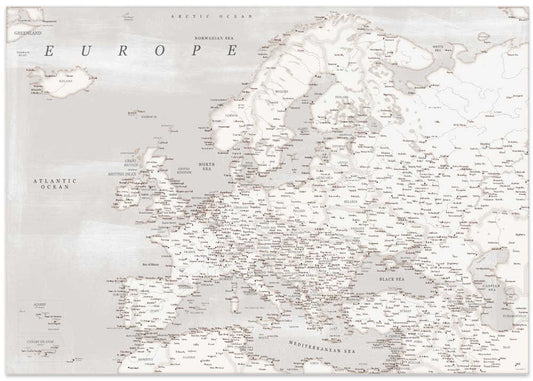 Detailed European Map