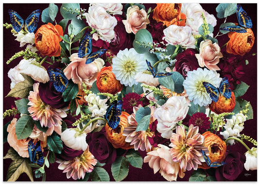 Lush Floral Butterflies