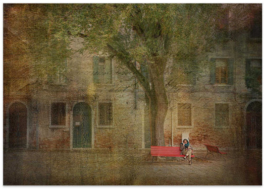 Pensive Woman Bench