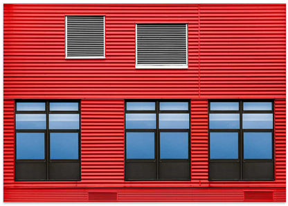 Vibrant Red Architecture