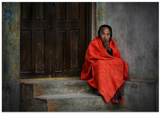 Quiet Dignity Red Blanket