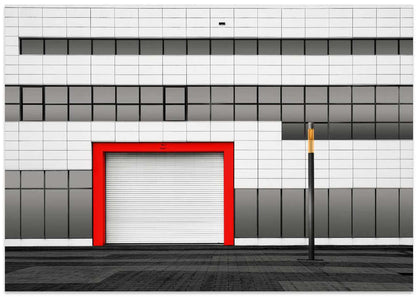 Geometric Red Door