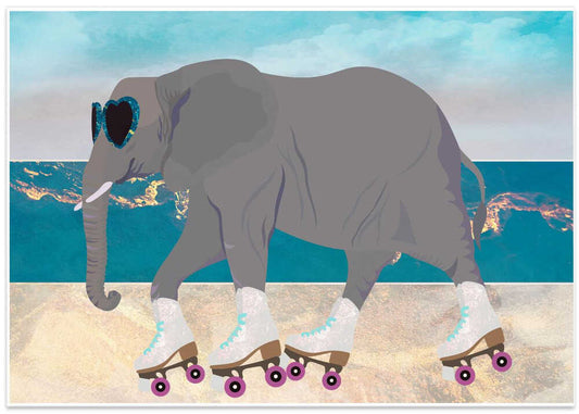 Roller Skating Elephant