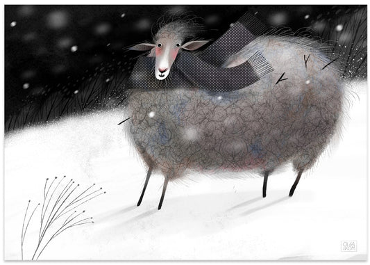 Cozy Winter Sheep