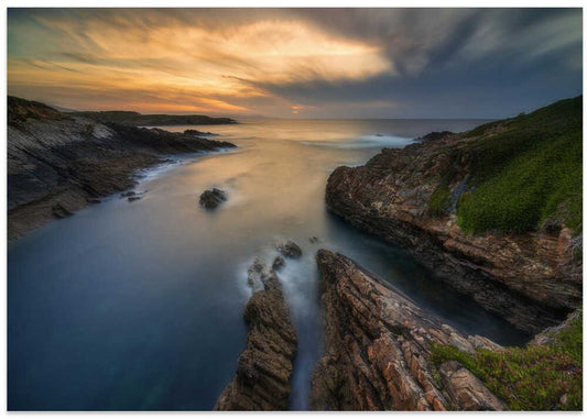 Sunset Over Rocky Coast
