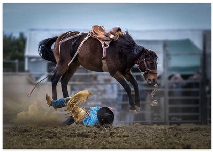 Cowboy Falls Bucking Horse