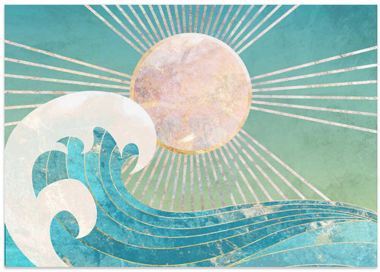 Art Deco Sun Wave