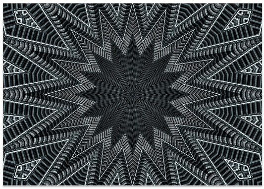 Monochrome Geometric Starburst