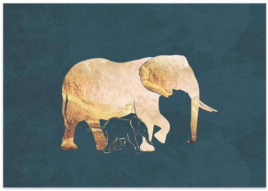 Golden Elephant Family