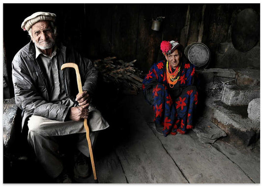 Elderly Couple Rustic Home