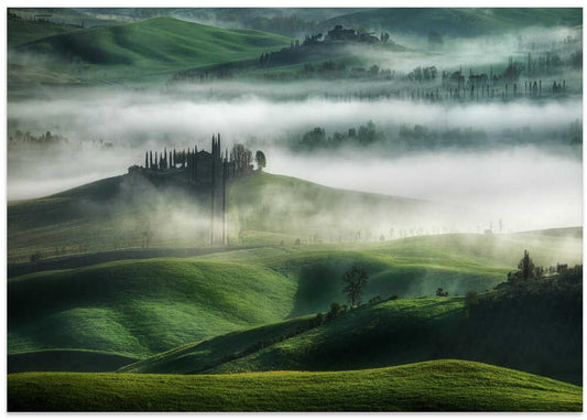 Misty Tuscan Hills