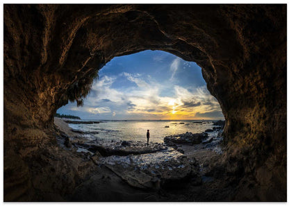 Ocean Sunset Cave