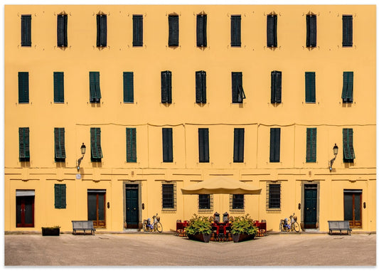 Symmetrical Yellow Facade