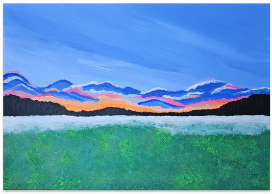 Colorful Mountain Sunset