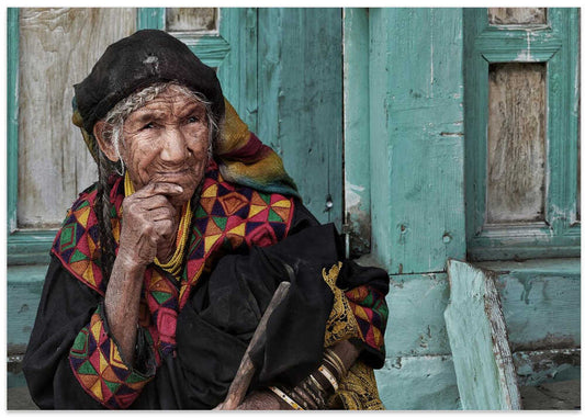 Contemplative Old Woman