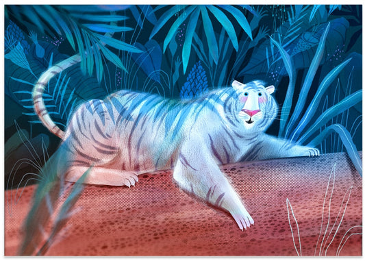 Blue Jungle White Tiger