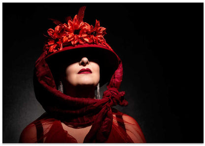 Dramatic Red Hat Portrait