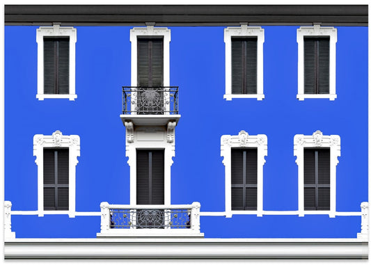 Vibrant Blue Facade