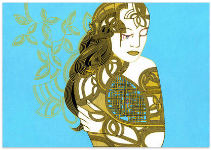 Golden Circuit Woman