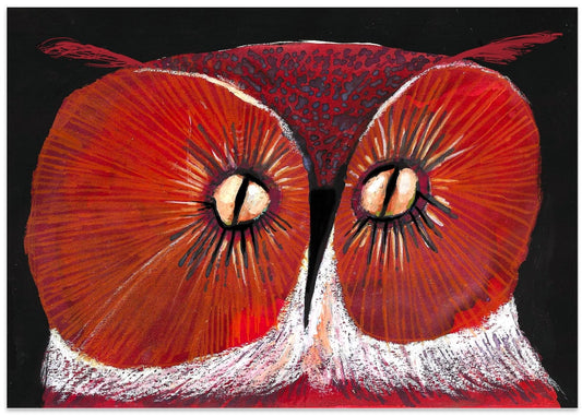 Intense Red Owl