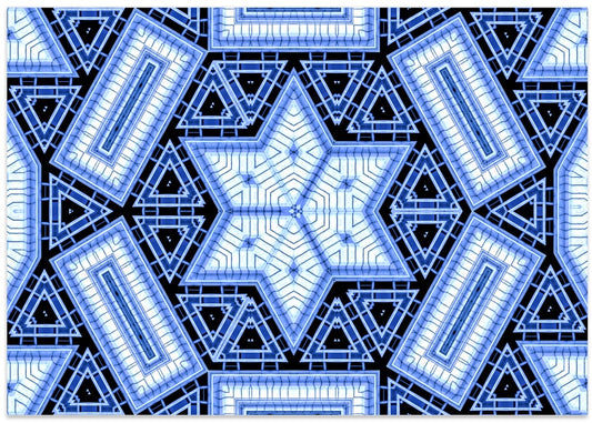 Intricate Blue Star Pattern