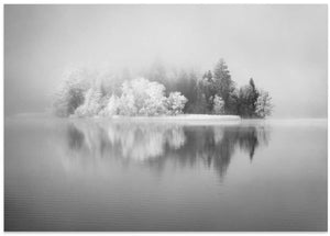 Misty Island Reflection