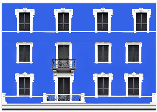 Vibrant Blue Facade