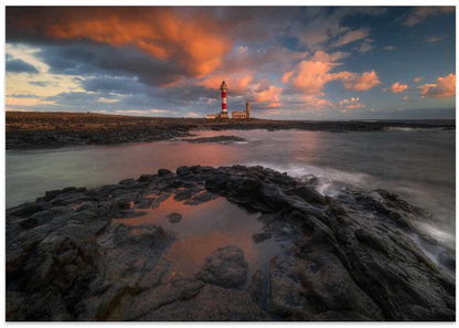 Lighthouse Sunset Reflection