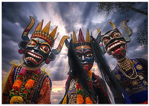Dramatic Masked Figures