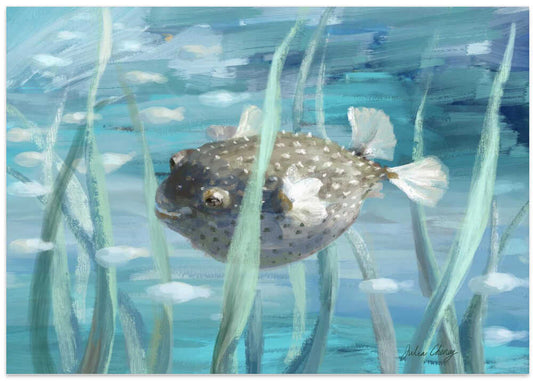 Pufferfish In Seagrass