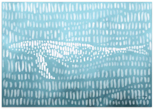 Abstract Blue Whale
