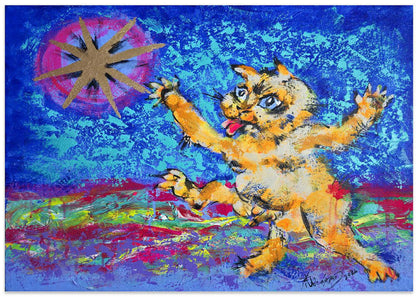 Whimsical Cat Star
