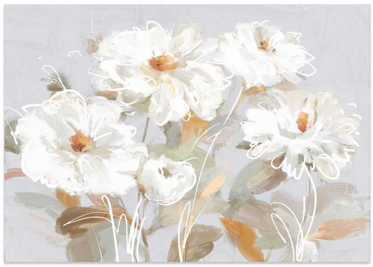 Abstract White Flowers