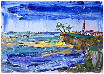 Tropical Cliffside Lighthouse
