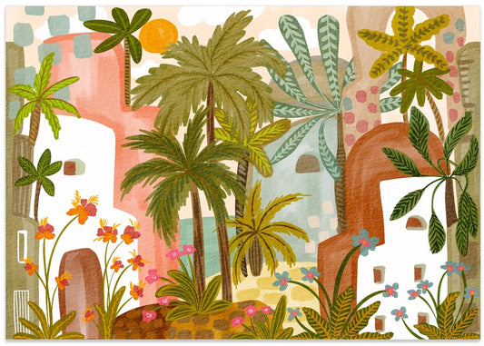 Vibrant Tropical Village