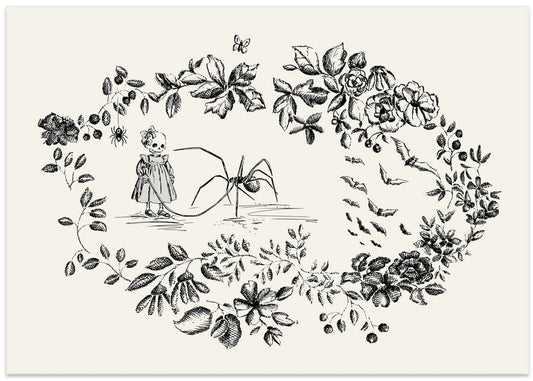 Skeleton Child Floral Frame