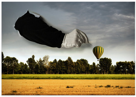 Gloved Hand Balloon Pop