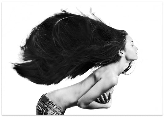 Woman Flowing Hair