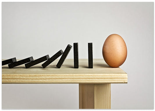 Domino Effect And Egg