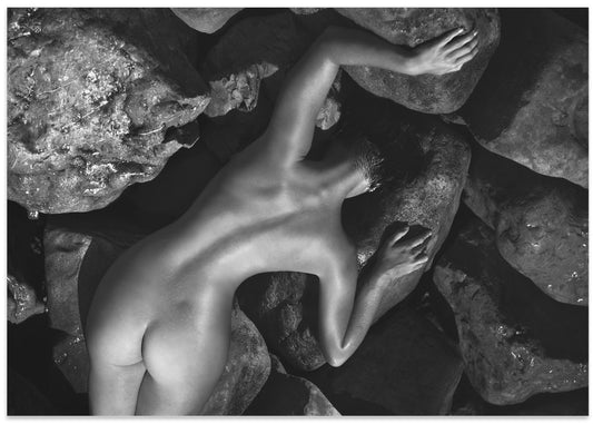 Nude On Wet Rocks