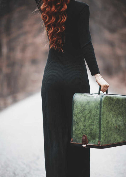 woman with a suitcase