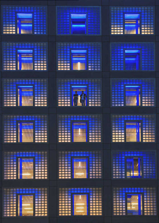 Glowing City Windows