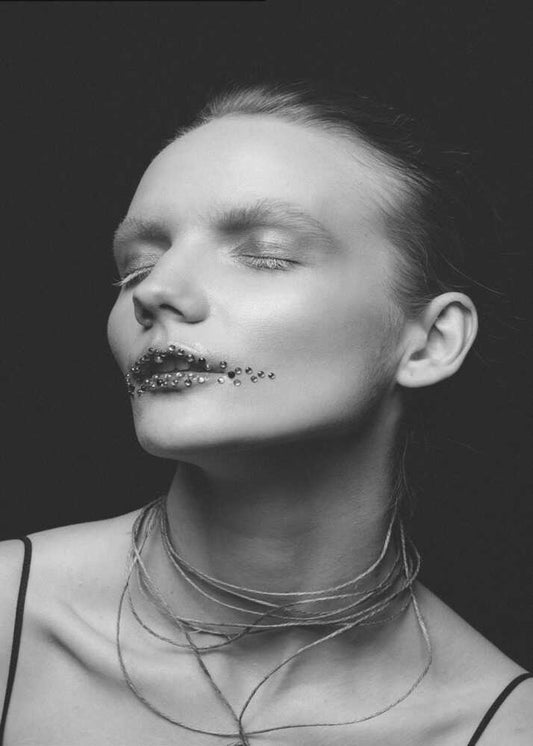 Beaded Lips Portrait