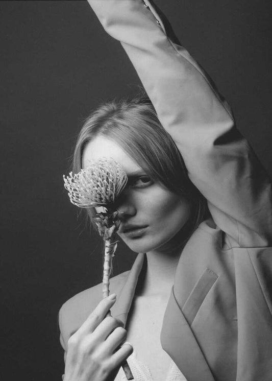 Elegant Woman Protea Portrait