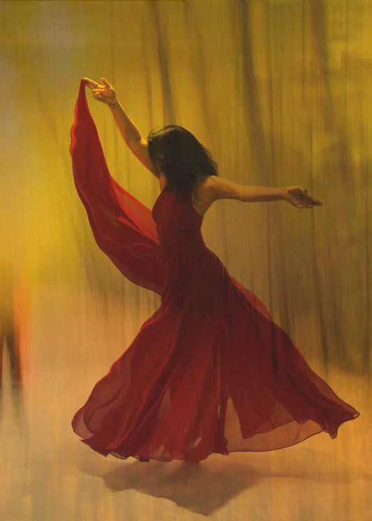 Fluid Red Dress Dance
