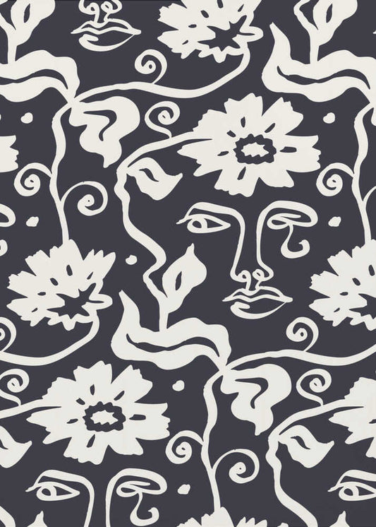 Abstract Floral Faces