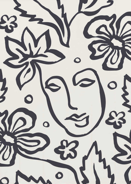Floral Face Lines