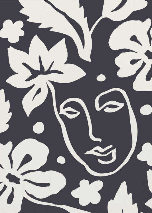 Serene Floral Face
